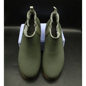 Bogs Sweetpea Winter Womens 9 Dark Green Faux Fur Lined Rain Boots 72421-303